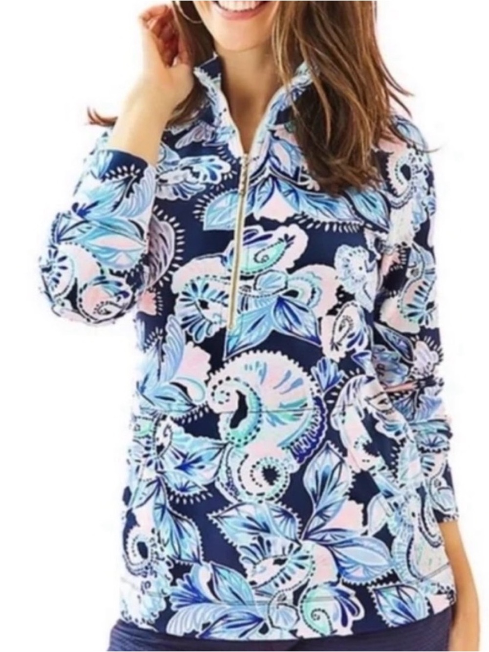 NWT Skipper popover high tide, holy flockamolie Size S UPF 50+